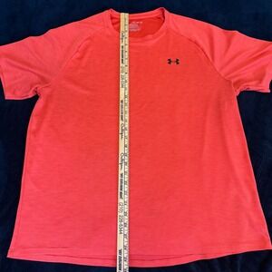 Under Armour Mens The Tech Tee Short Sleeve Shirt Orange red  Loose Fit 2XL XXL